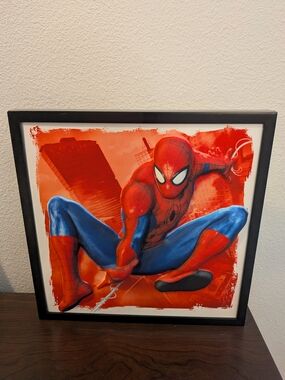 Spiderman 3d Back-Label Wall Art - Brown & Black